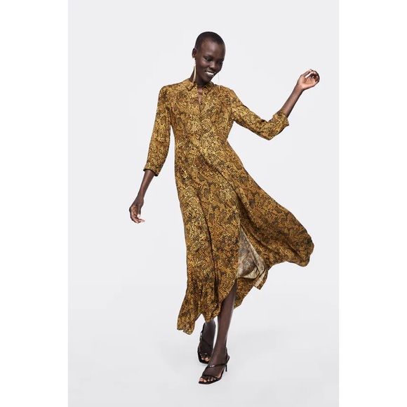 New Zara Animal Print Dress (S) - Picture 1 of 8